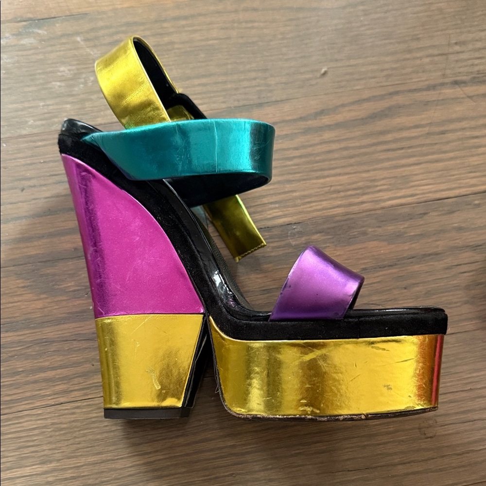 Giuseppe Zanotti Multicolor Platform Sandals - Picture 5 of 7